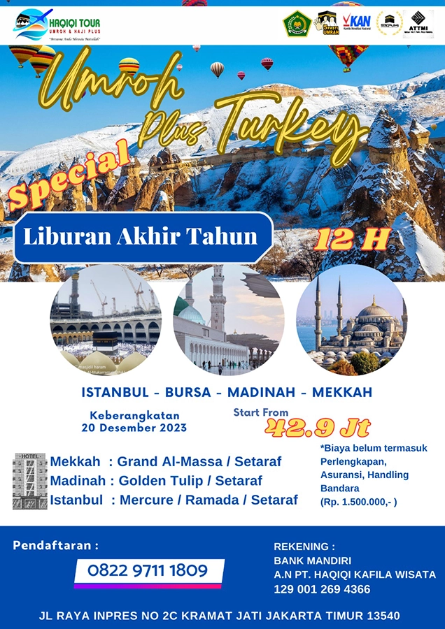 Umroh Plus Turkiy Haqiqi tour by dim kreatif