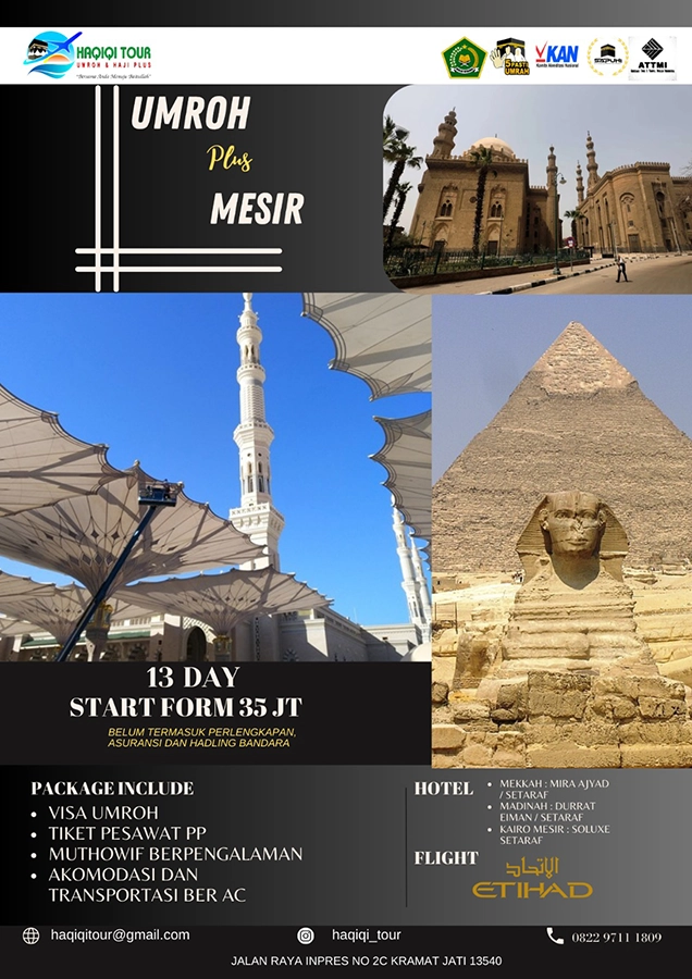 umroh plus mesir haqiqi tour by dim kreatif